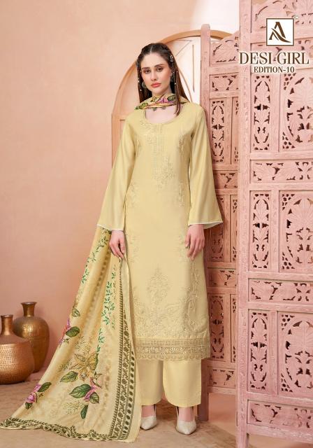 Alok suit desi girl 10 wholesale pure cotton dress materials